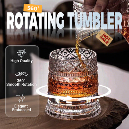 🥛💎Hot Sale 49% OFF✨🔥360° Rotating Whiskey Glass Tumbler