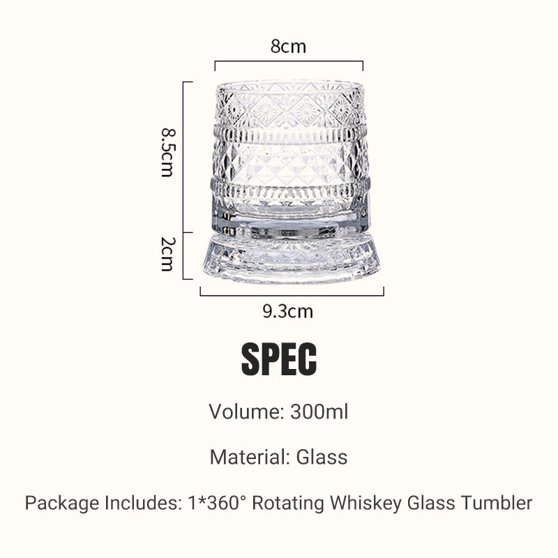 🥛💎Hot Sale 49% OFF✨🔥360° Rotating Whiskey Glass Tumbler